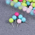 thumbnail image 3 of BESTYASH 100Ud Pushpins Para Mapas Con De Bola Colorida Útiles Para Oficina Y Exhibición, 3 of 8