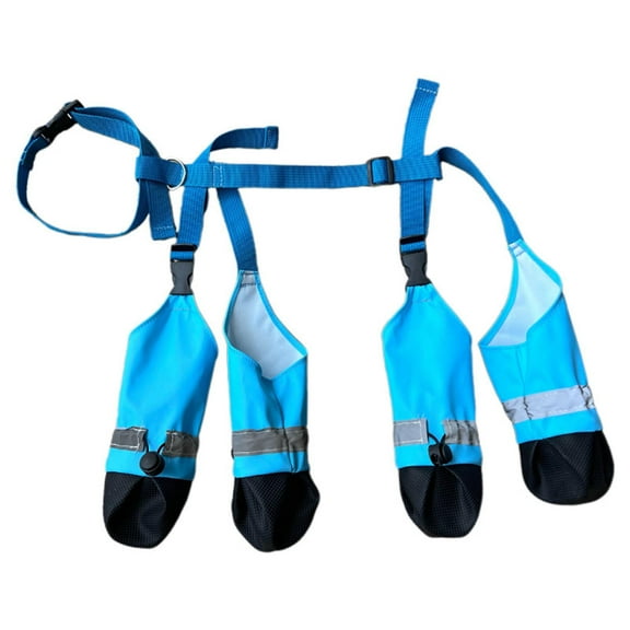 Dog Boots with Suspenders for Large Dogs, Waterproof Anti- Dog Shoes, Tall Paw Protector Leggings for Snow, Rain and Outdoor Hiking
