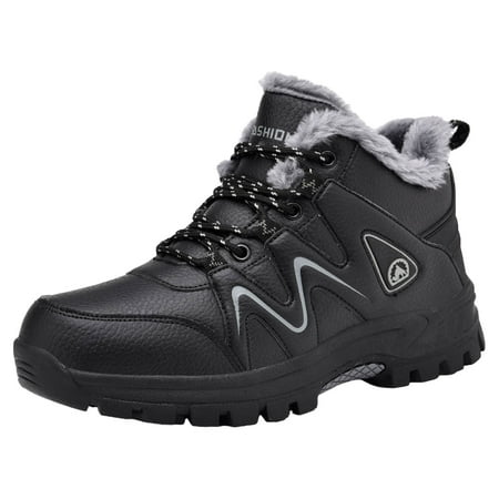

Vedolay Men s Mid Height Steel Toe Waterproof Work Boots (Black 9.5)