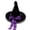 Purple, variant on Hkoxplj Lace Tulle Witch Hat for Women Vintage Gothic Halloween Costume Hat Wide Brim Pearl Beaded Bow Hat with Star Charm Pendant Pointed Top Velvet Hat for Party Cosplay Photoshoot