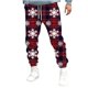 thumbnail image 1 of Pantalones largos para hombre, pantalones deportivos ajustados para correr, pantalones deportivos con cordón, pantalones con estampado navideño, pantalones para hombre, 1 of 4