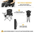 thumbnail image 5 of KingCamp Padded Chair with Cupholder, Cooler, and Pocket, Black (2 Pack), 5 of 12