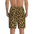 thumbnail image 2 of Balery Gold Glitter Leopard Men's Cotton Knit Pajama Shorts Waistband & Pockets,Short Pajama Pants-X-Large, 2 of 8