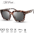 thumbnail image 3 of Fuzhong Lunettes de Soleil Carrées Rétro Surdimensionnées pour Femmes, 3 of 4