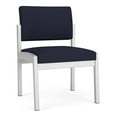 thumbnail image 1 of Pemberly Row Chaise d'Invité Sans Accoudoirs pour Réception - Acier Argenté - Bleu Marine, 1 of 5