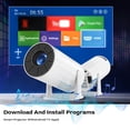 thumbnail image 3 of Rimoody Smart Projector with Built-in Apps, Wifi Bluetooth Projector Support 4K, Auto Keystone, Short Throw Projector and 180° Adjustable, Mini Portable Movie Projector, 3 of 13