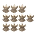 thumbnail image 1 of 10 piezas de abalorios de ángel Zulema aleación creativa hecha a mano para colgantes de pulseras bronce, 1 of 8