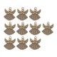 thumbnail image 1 of 10 dijes de ángel hechos a mano de aleación para marcapáginas, tiradores de cremallera y joyería. 10 piezas ángel bronce, 1 of 8