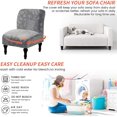 thumbnail image 4 of Armless Chair Slipcover Removable Armless Chair Cover Printed Armless Accent Chair Covers Washable Slipper Chair Slipcovers Furniture Protector Covers for Extra Large Armless Accent Chair, 4 of 7
