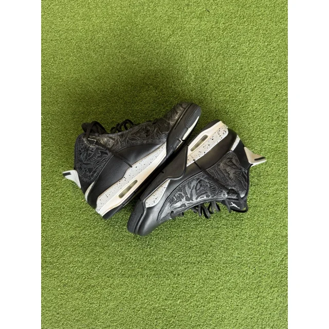 A i r-Jor-dan Dub Zero Men’s Size 9 Oreo Black Grey N I-K-E Swoosh