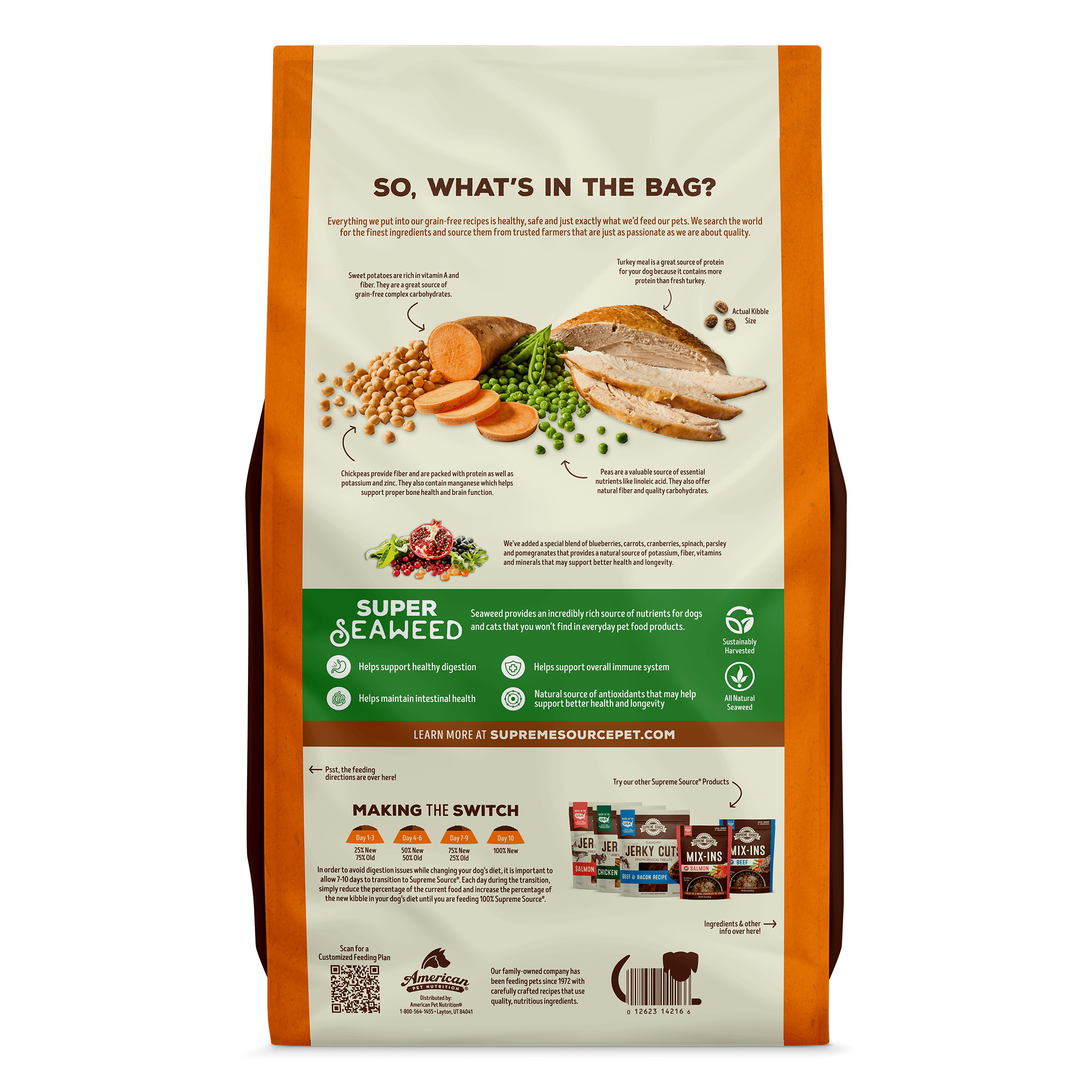 Supreme Source Grain-Free Turkey Meal & Sweet Potato Recipe Dry Dog Food, 22lb Bag