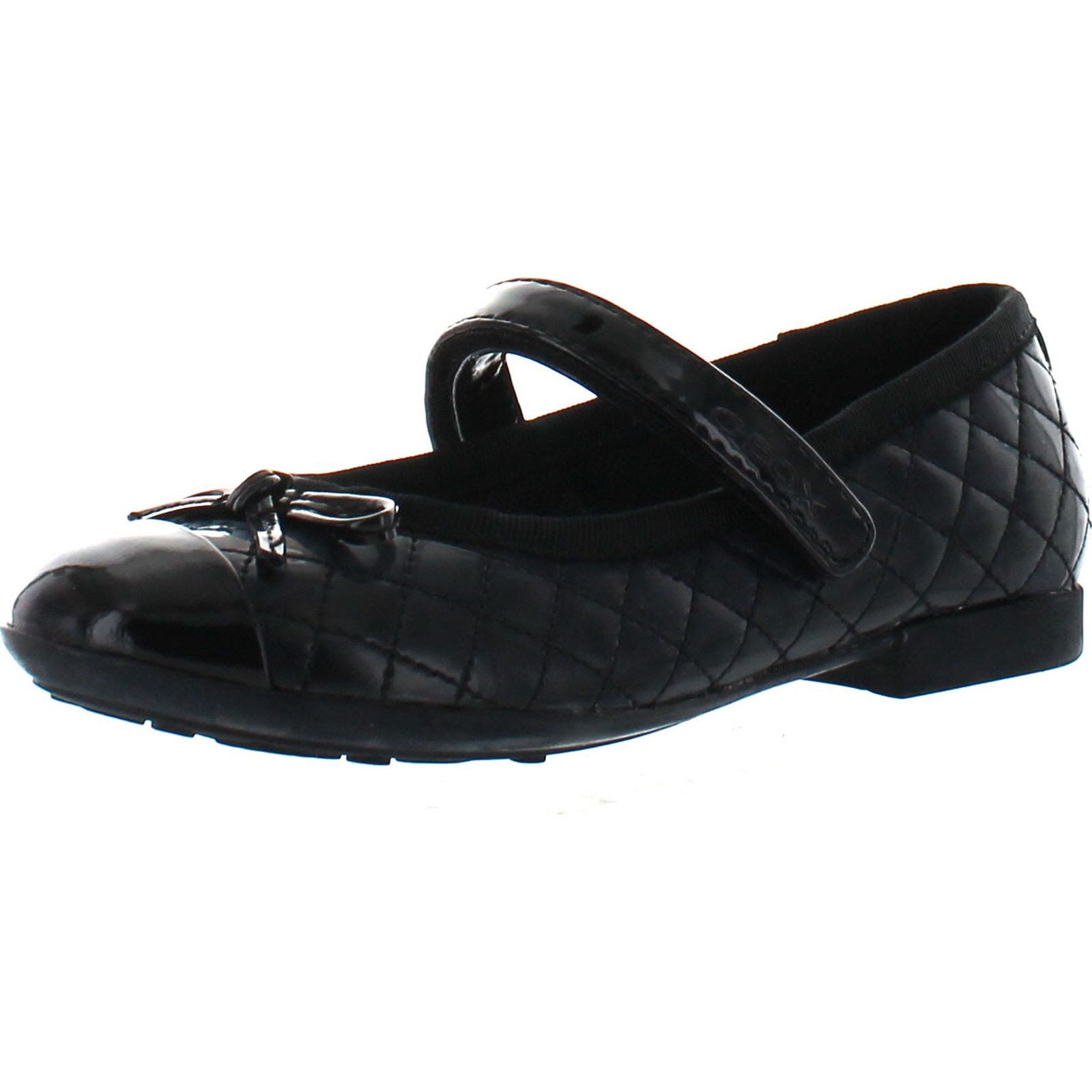 Welke hart gesloten GEOX Girls Plie Quilted Fashion Mary Jane Flats Shoes, Black, 27 -  Walmart.com