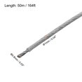 thumbnail image 2 of 164Ft Wire Rope 304 Stainless Steel Cable 1/24" Vinyl Coated with 30pcs Aluminum Sleeves Clear, 2 of 7