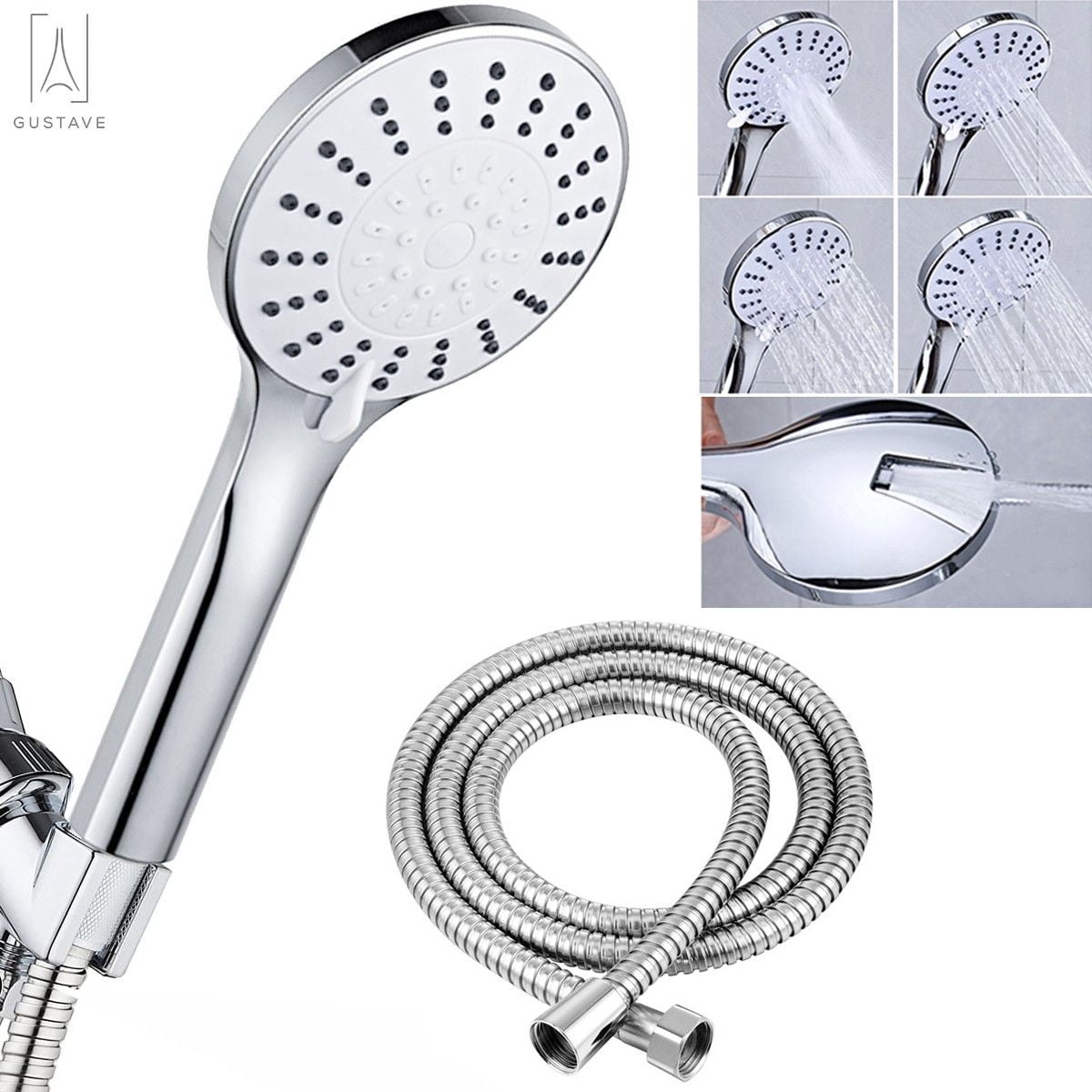 New ABS Handheld Showerhead Single Function Shower Sprinkler Head Spray Bath 