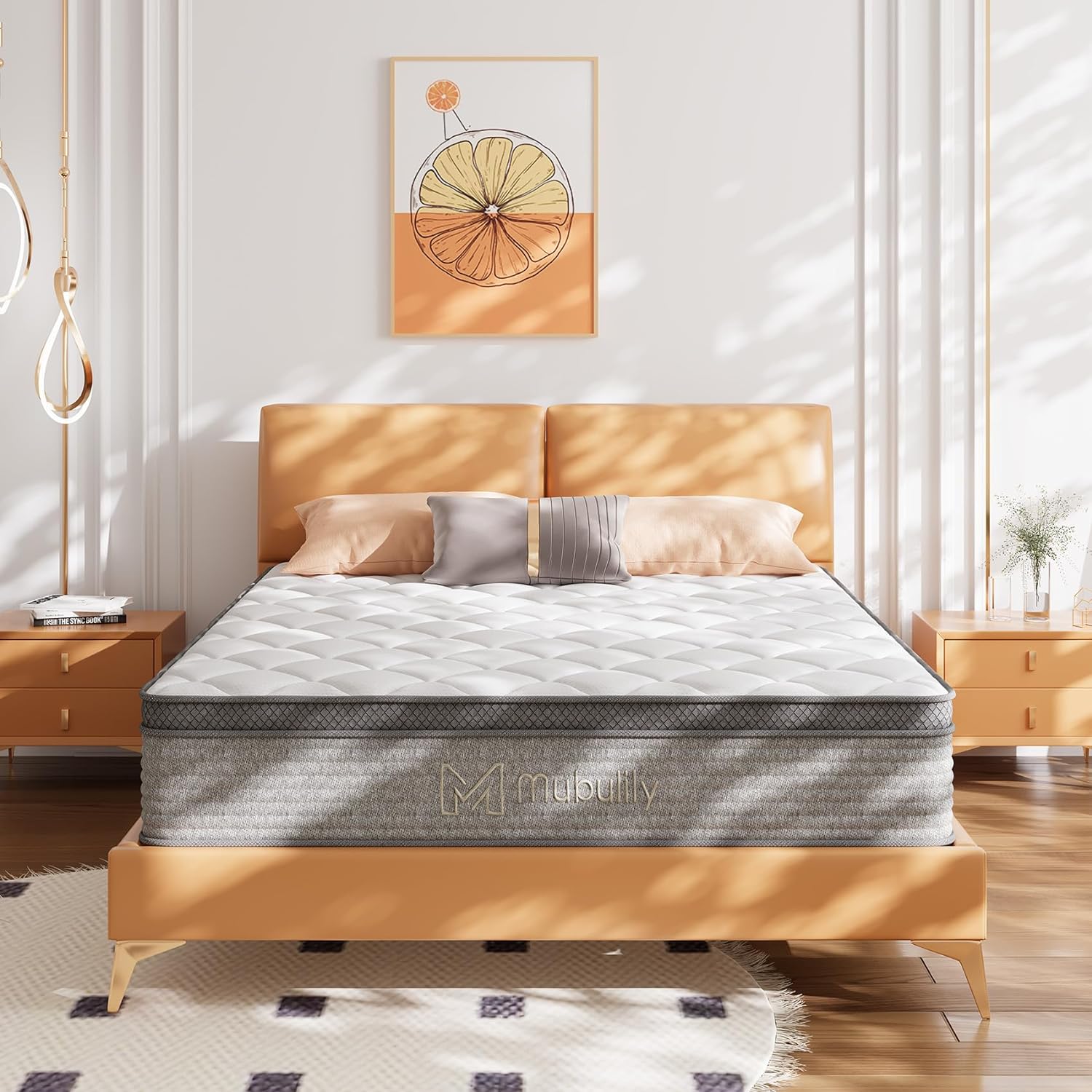 Full Mattress,10 Inch Full Size Hybrid Memory Foam and Individual Pocket Spring,Motion Isolation,Medium Firm Mattress,Pressure Relief