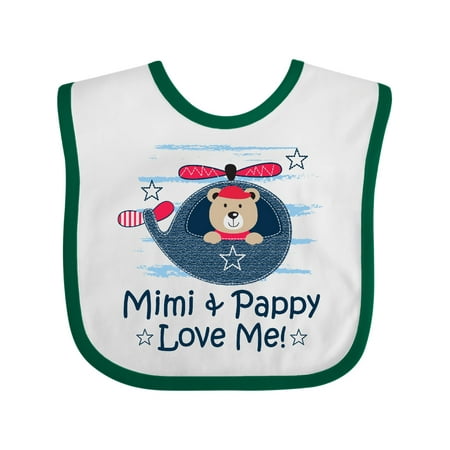 

Inktastic Mimi and Pappy Love Me Baby Boy Gift Baby Boy Bib