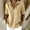 Khaki, variant on Women's Solid Color Half-Zip Polo Shirt – Short Sleeve Casual Business Top Minimalist Office & Summer Daily Wear Blue，S