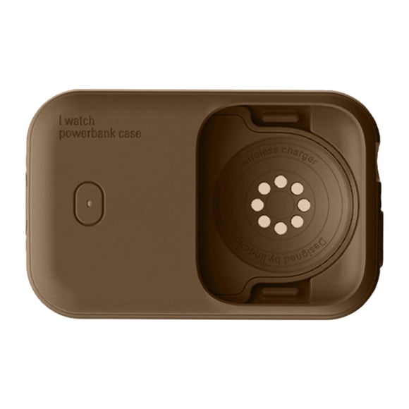 Cargador Inalámbrico Iwatch Cargador Ligero Y Práctico Banco De Energía Accesorios Marrón