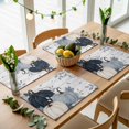 thumbnail image 5 of Navy Blue Fall Placemats Set of 4, Thanksgiving Pumpkin Vintage Botanical Washable Wipeable Table Mats for Dining Tables, Indoor Outdoor Kitchen Place Mats for Holiday Party Table Decor, 5 of 9