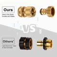 thumbnail image 5 of Garden Hose Quick Connector Solid Brass,3/4 Inch GHT Thread Fitting No-Leak Water Hose Fittings Female and Male Adapter (4 Sets), 5 of 7