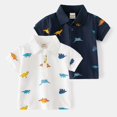 thumbnail image 4 of Mnyotv Cute Dinosour Printed T Shirts for Boys Short Sleeve Cartoon Tshirts Tops Summer Beach Clothes Size 2-3 Years, 4 of 5