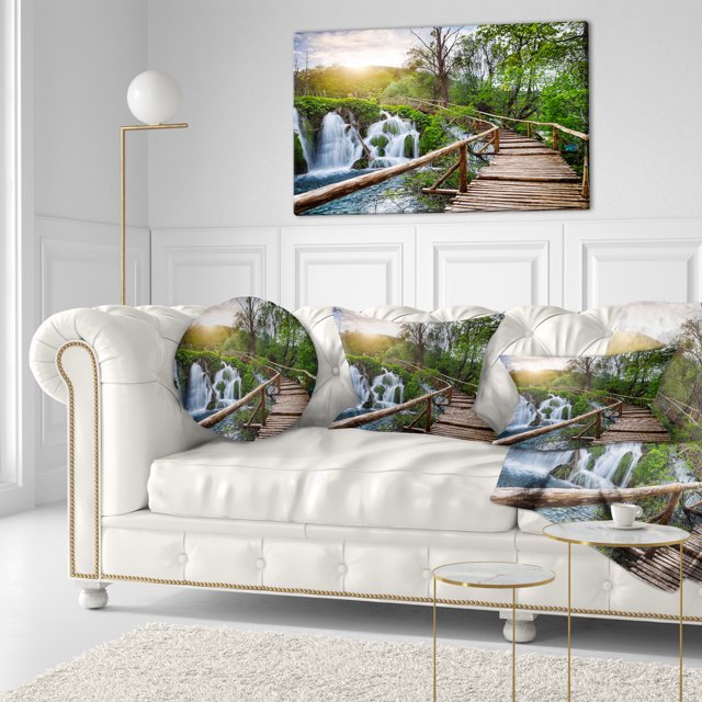 Sentier dans les Lacs de Plitvice - Impression sur Toile de Photographie de Paysage