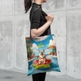 thumbnail image 4 of Hello Summer Shiba Inu Pool Day on Watermelon Float All Over Print 3D Canvas Tote Bag Shibas Dog Lovers Gifts Idea Reusable Handbag - 13008, 4 of 5