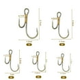 thumbnail image 5 of 20pcs Double Fishing Hook High Carbon Steel Golden Barbed Hook Zander Fishhooks, 5 of 7