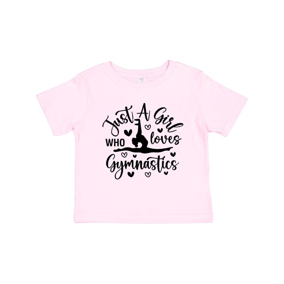 Inktastic Just a Girl Who Loves Gymnastics Girls Toddler T-Shirt