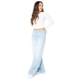 thumbnail image 2 of Celebrity Pink Women's and Women's Plus Wide Leg Gardener Jeans, Sizes XS-4X, 2 of 5