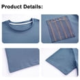 thumbnail image 4 of NKZNKZ Men's Pajama Set Lightweight Sleepwear Sets Crew Neck Short Sleeve and Shorts blue SIZE L, 4 of 8