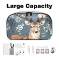thumbnail image 3 of Deer Digital Pouch with Oxford Cloth, Waterproof Travel Organizer and Charger Cable Storage Box, 5.9x9.44x3.14 in Digital Storage Bag Pouch, 3 of 6