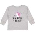 thumbnail image 3 of Inktastic Big Sister Again Unicorn Girls Long Sleeve Toddler T-Shirt, 3 of 5