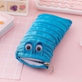 thumbnail image 1 of Bolsa de almacenamiento de útiles escolares bonita, estuche portátil con cremallera para lápices para niños, azul, 1 of 3