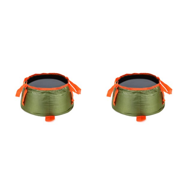 Sonducket cubo de pesca plegable poliéster contenedor de agua Verde 2Conjunto