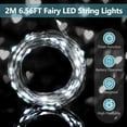thumbnail image 2 of Warm White Battery Operated LED Light String 2M 20 LEDs Mini LED String Lights with Timer Indoor Outdoor Decoration Light for Bedroom Christmas Wedding Birthday Party, 2 of 5