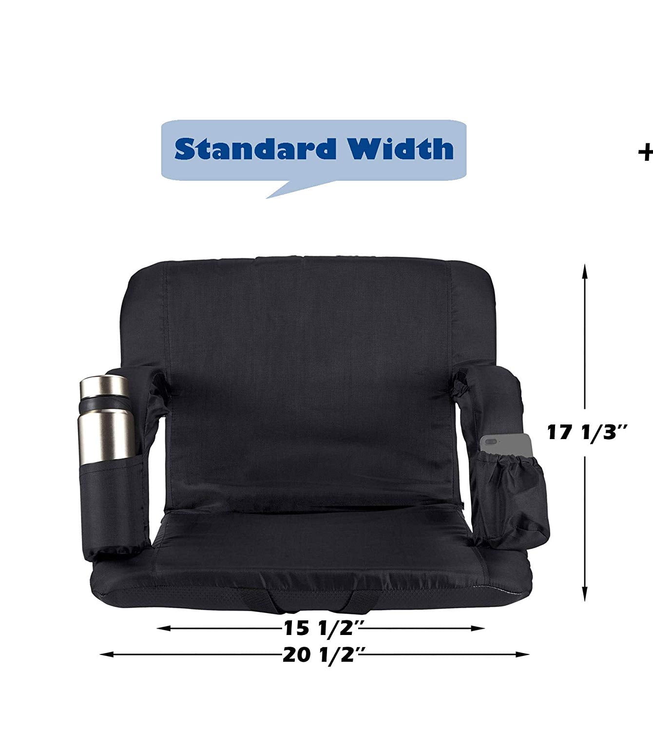 PRINIC Reclining Stadium Seat, Bleacher Chair with Back Support