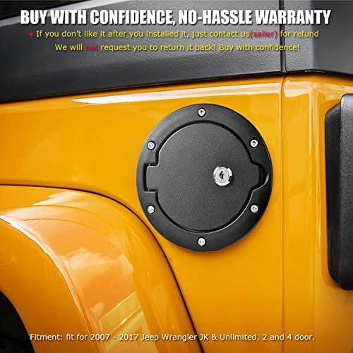 Fuel Filler Door Locking Gas Tank Cap Cover for Jeep Wrangler Accessories 2007-2018 JK Unlimited Rubicon Sahara$$Vehicle Parts & Accessories