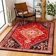 thumbnail image 2 of SAFAVIEH Vintage Hamadan Keighley Oriental Area Rug, Red/Black, 6'7" x 6'7" Square, 2 of 8