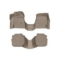 WeatherTech Custom Fit FloorLiners compatible with 1998-2011 Lincoln Town Car - 1st Row Over-The-Hump & 2nd Row, Tan