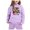 Purple, variant on Girls Winter Clothing Set 12-14 - Girls Long Sleeve Hoodie Top Print Pant Set Kids Holiday Outfit Bundle (Khaki,8-9 Years)