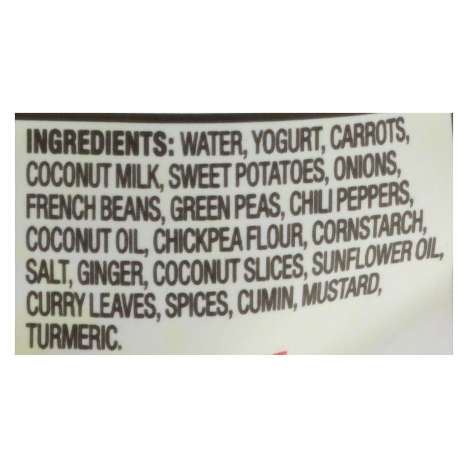 Tasty Bite Organic Gluten Free Vegan All Natural Indian Coconut Vegetable Entrée Pouch, 10 oz [Pack of 6]