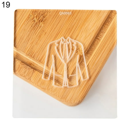 

HEVIRGO Cookie Cutter Wedding Ceremony Design Heat-Resistant Plastic Pastry Dough Embosser Mold Kitchen Accessories Gold Plastic