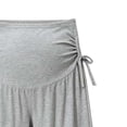 thumbnail image 4 of Maternity Women's Side Drawstring Wide Leg Pants, Over‑Belly High Elastic Support, Adjustable Side Ruched Detail for Pregnancy Daily Wear, Maternity Pants for Women Gray XXXL, 4 of 6