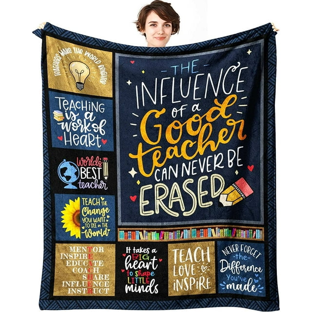 LHSHID Teacher Gifts for Women Teacher Appreciation Gifts Throw Blanket Best Gifts for Teachers Women Men from Student Teacher Birthday Gift Ideas Thank You Gift for Teachers 50x60in