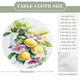 thumbnail image 3 of Lemons And Pink Flowers Watercolor Round Table Cover Kitchen Printed Waterproof Tablecloth Elastic Edged Tablecloth Fits Party Wedding Indoor Outdoor Tables, 3 of 8