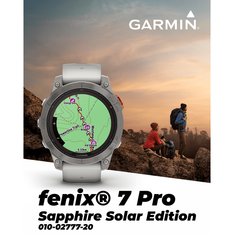 Garmin Fenix 7X Pro Sapphire Solar Titanium with Fog Gray/Ember