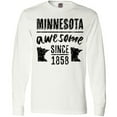 thumbnail image 3 of Inktastic Minnesota Awesome Since 1858 Long Sleeve T-Shirt, 3 of 5