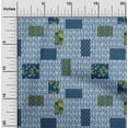 thumbnail image 1 of oneOone Polyester Lycra Grayish Blue Fabric Geometric Quilting Supplies Print Sewing Fabric By The Yard 56 Inch Wide, 1 of 4