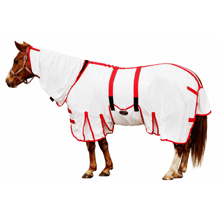 Challenger Horse Mesh Summer Fly Sheet Spring Airflow Neck White 73139